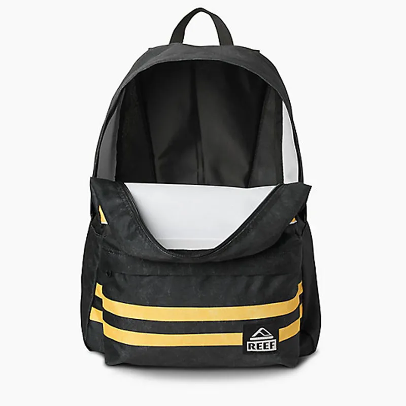 Reef Moving On Backpack Black Stripes-1